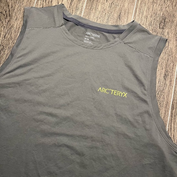 Arcteryx Cormac Arc’bird Logo Tank Top Men’s Medium Gray - Picture 3 of 7